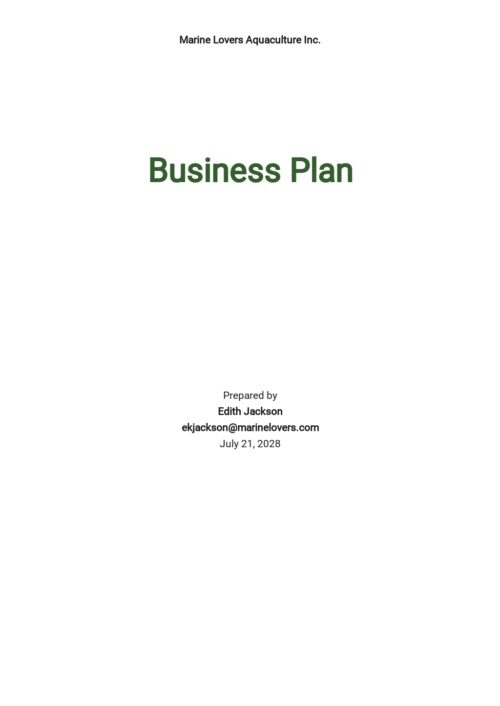 Aquaculture or Aquaponics Business Plan Template - Google Docs For Aquaponics Business Plan Templates