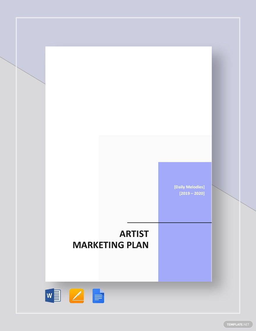 Artist Marketing Plan Template in Word, Google Docs, Apple Pages