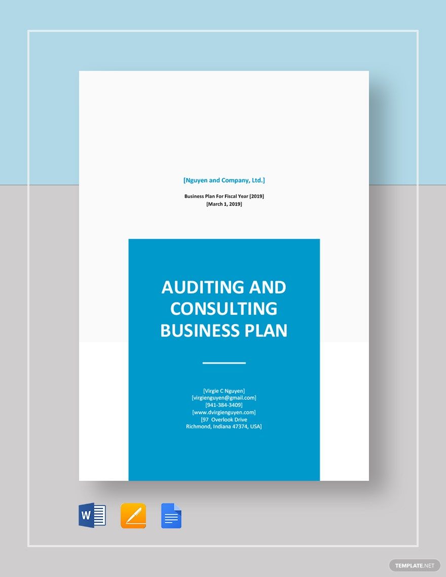 Auditing and Consulting Business Plan Template