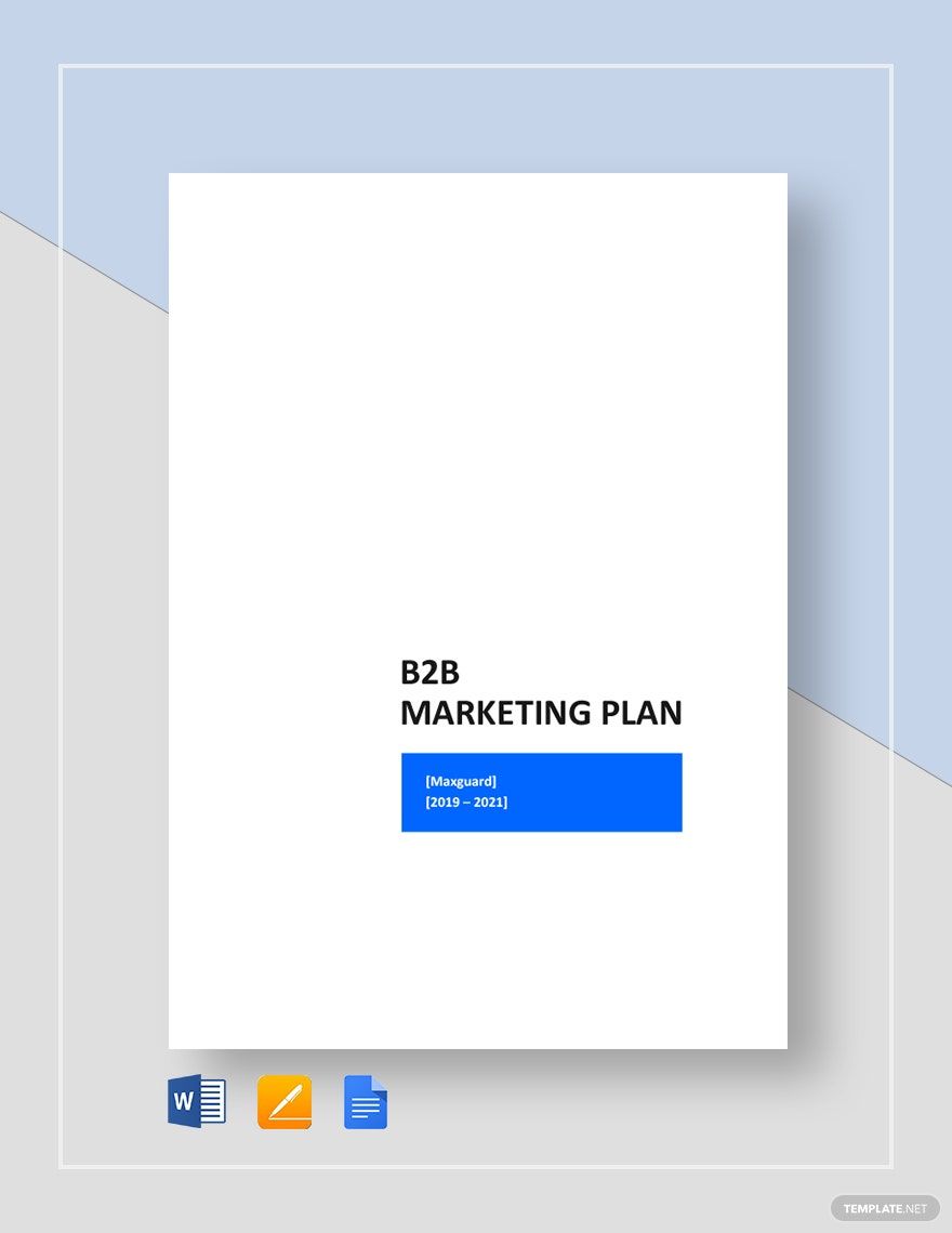 B2B Marketing Plan Template in Word, Google Docs, Apple Pages