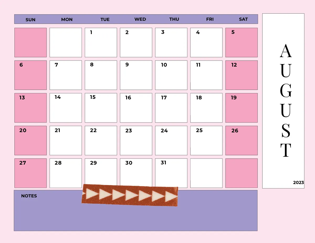Free Cute 2023 Calendar  Template to Edit Online