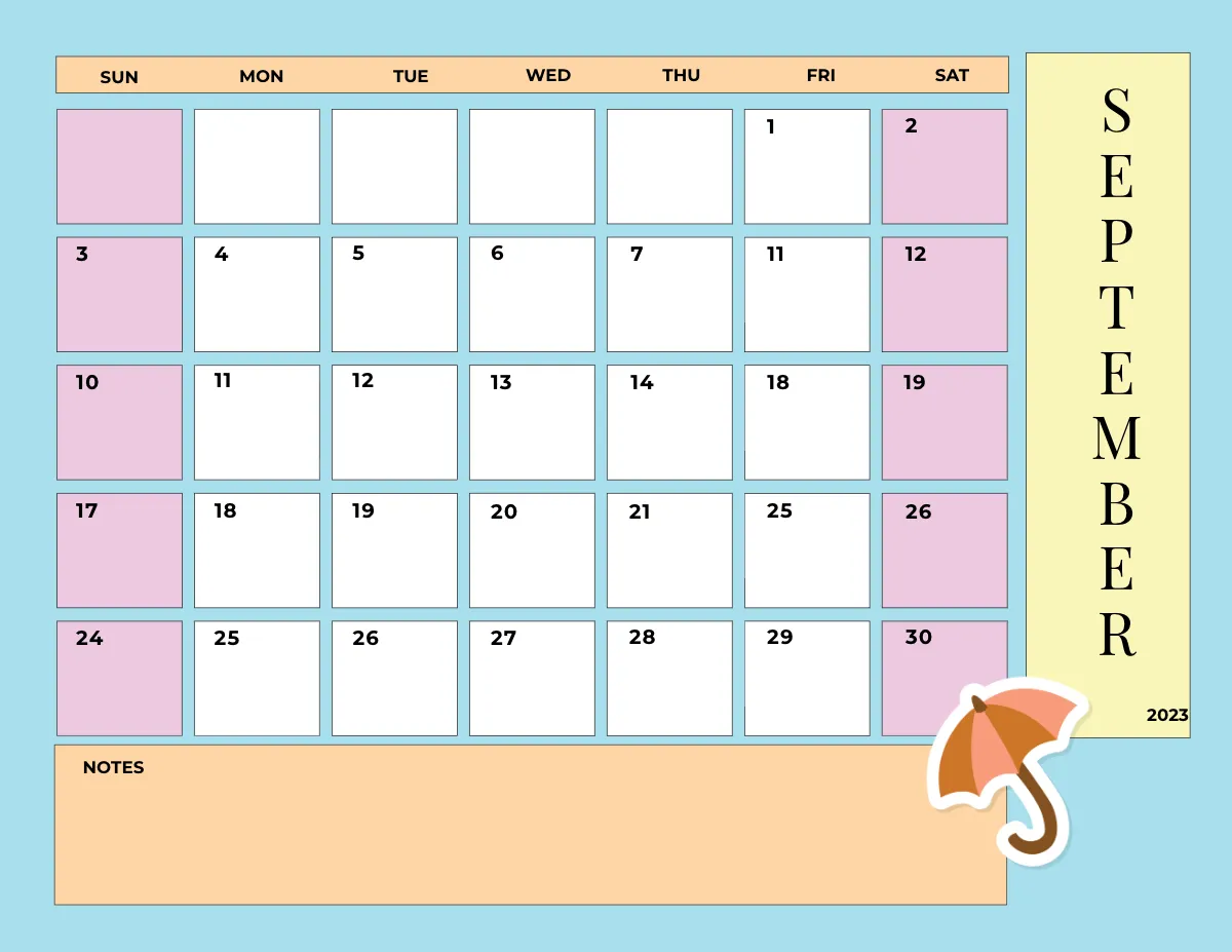 Free Cute 2023 Calendar  Template to Edit Online