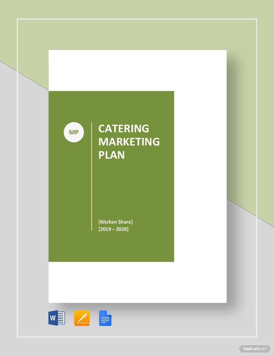 Catering Marketing Plan Template