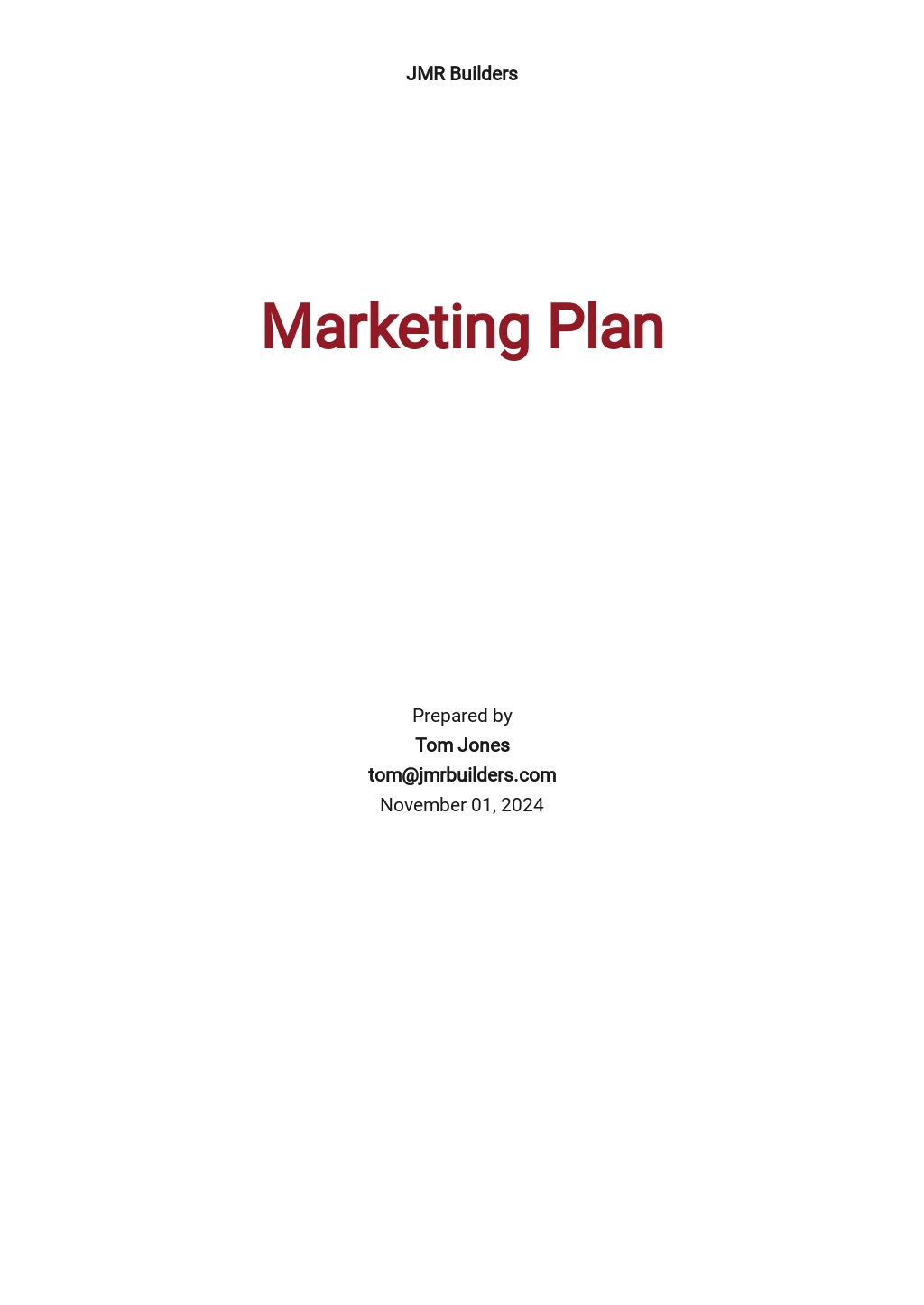 FREE Modern Construction Marketing Plan Template in Google Docs, Word ...