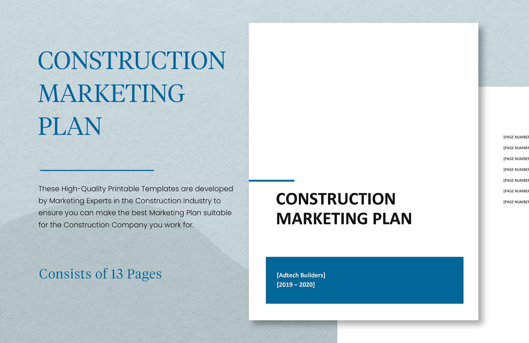 Construction Marketing Plan Template