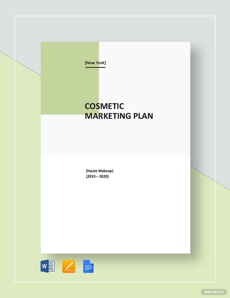 Cosmetic Marketing Plan Template in Word, Google Docs, Apple Pages