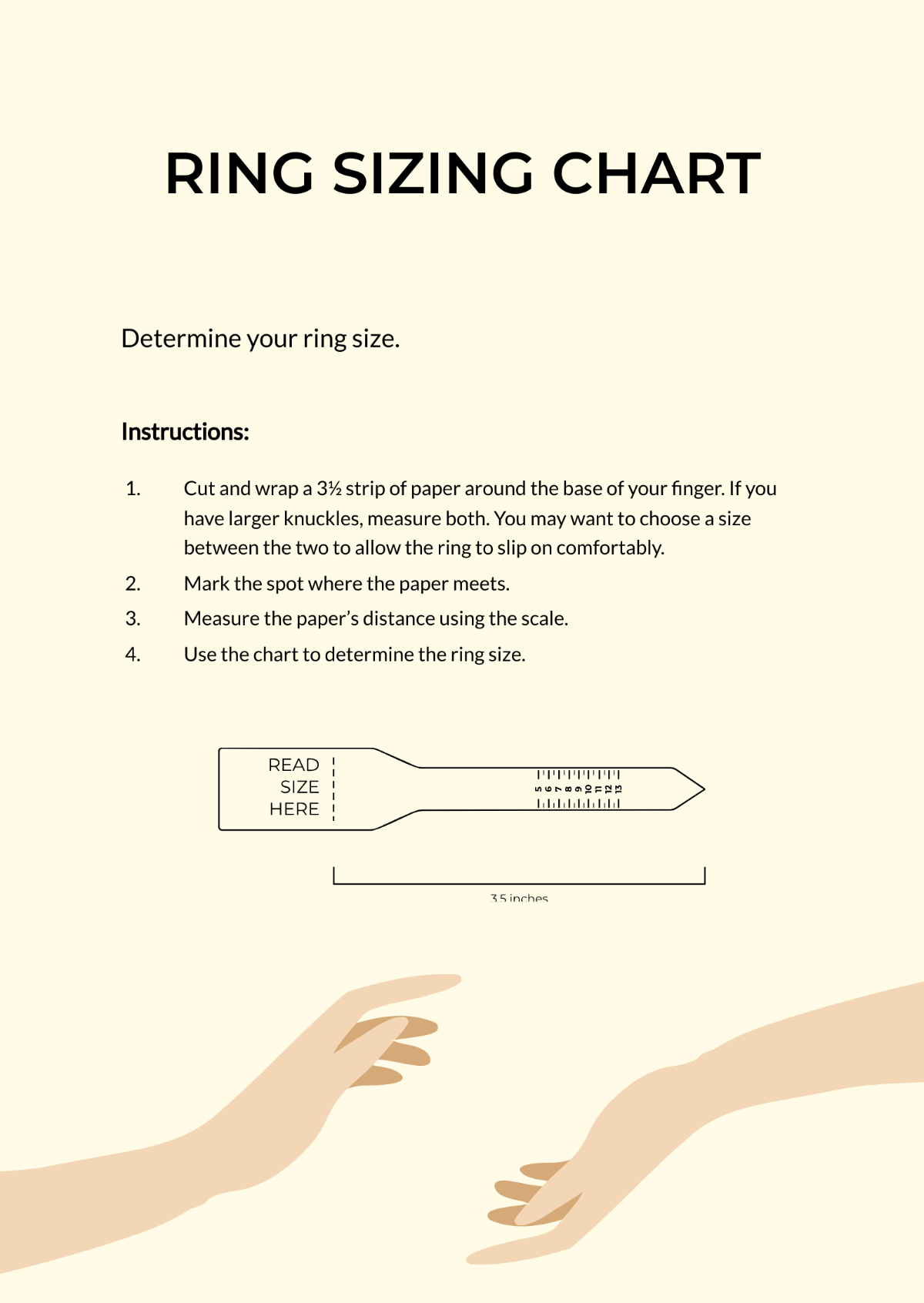 FREE Ring Size Chart Templates & Examples - Edit Online & Download