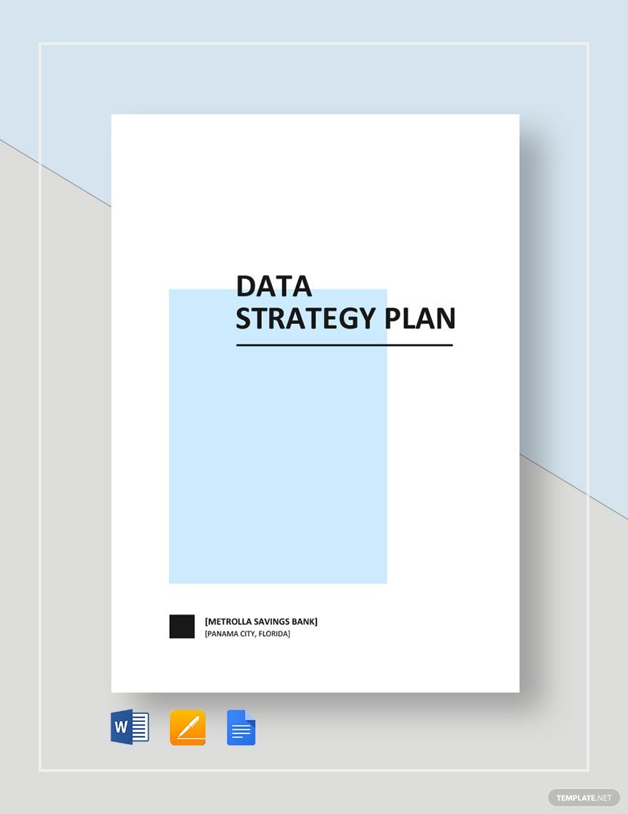 Data Strategy Plan Template