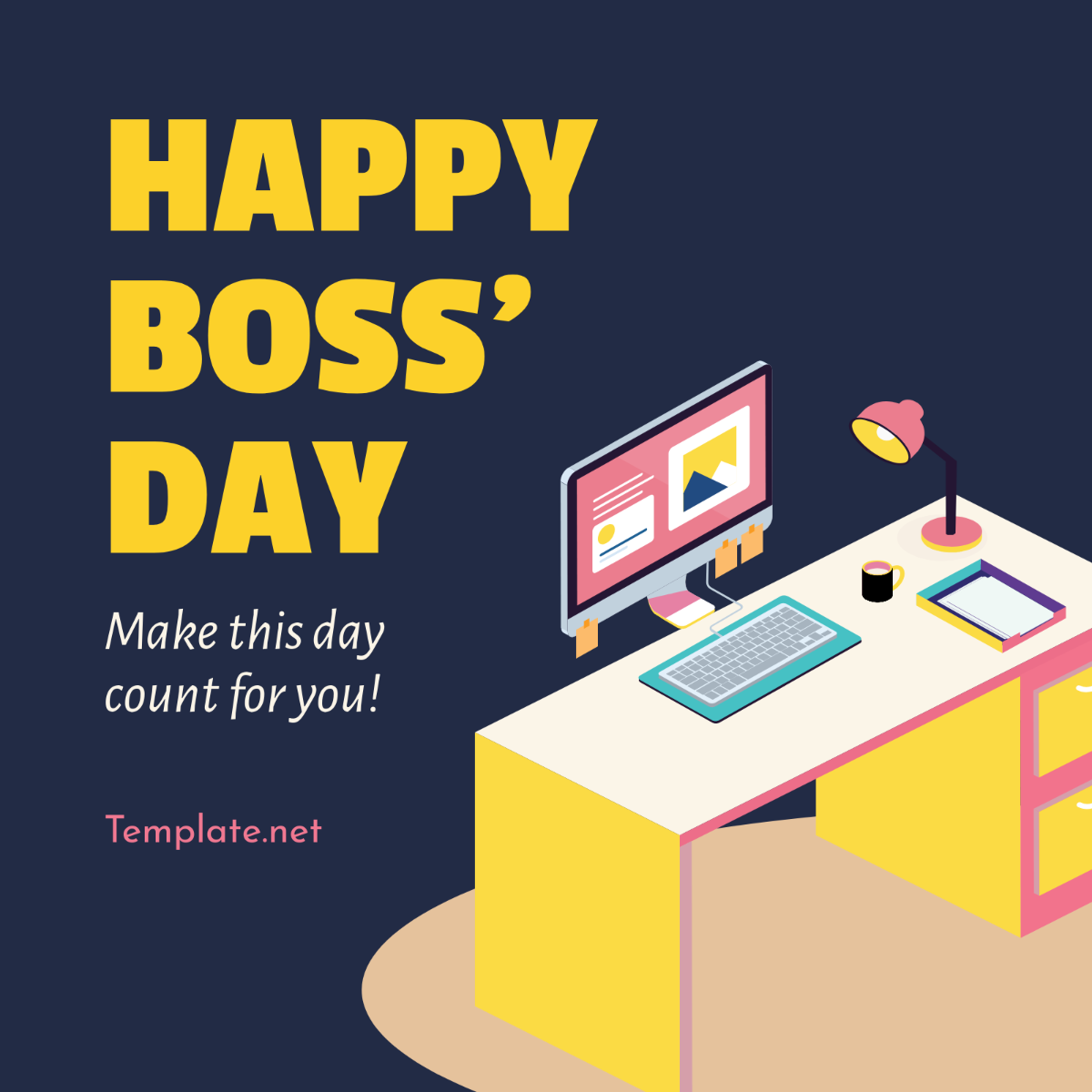 Boss' Day WhatsApp Post Template - Edit Online & Download