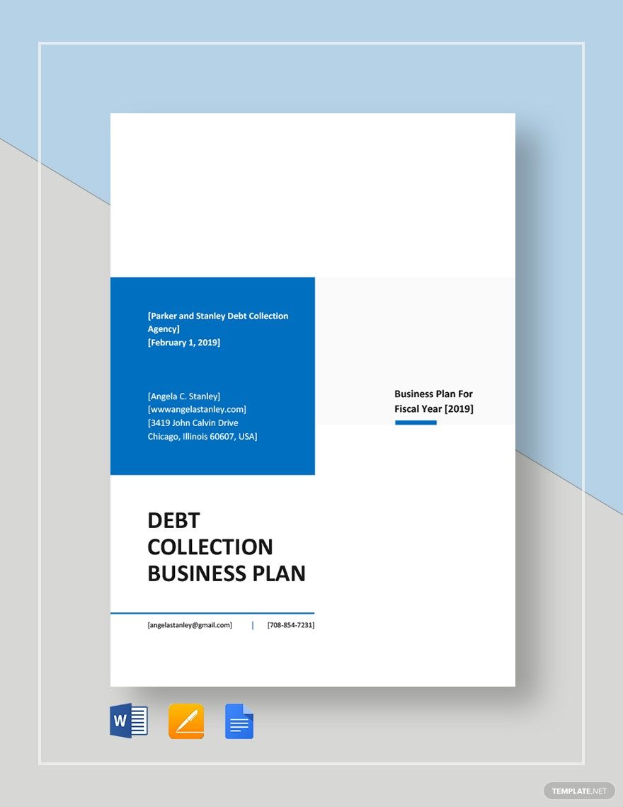 Debt Collection Business Plan Template in Word Pages Google Docs