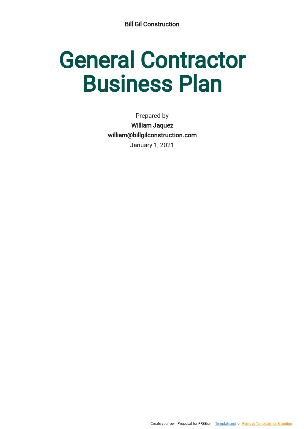 Electrical Contractor Business Plan Example At George Hodge Blog