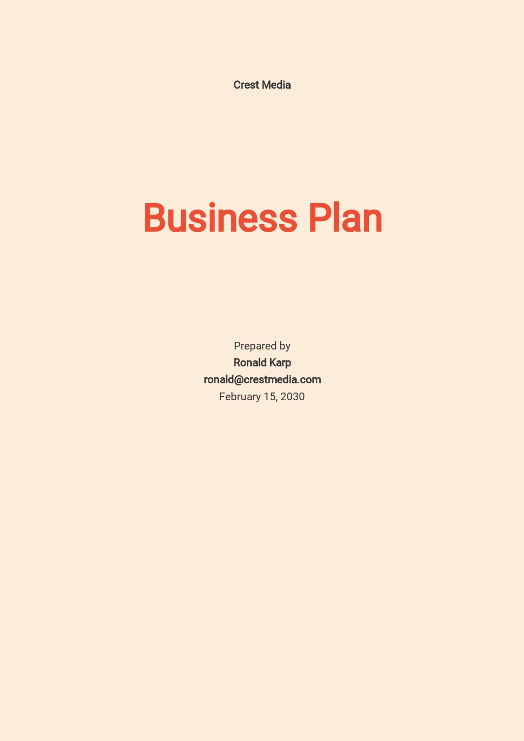 business plan template google doc