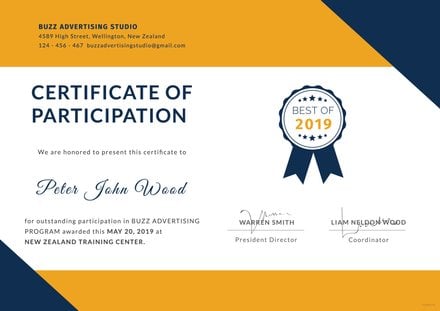 Free Blank Participation Certificate Template in PSD, MS ...