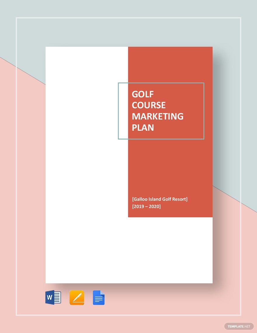 Golf Course Marketing Plan Template
