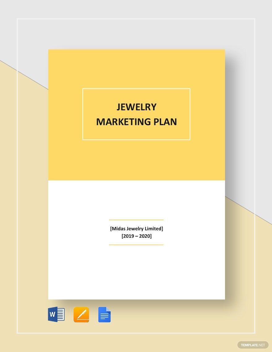 Jewelry Marketing Plan Template