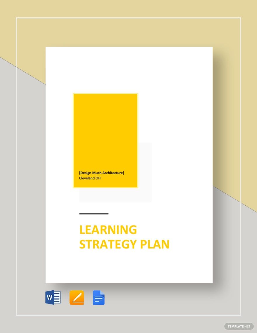 Learning Strategy Plan Template