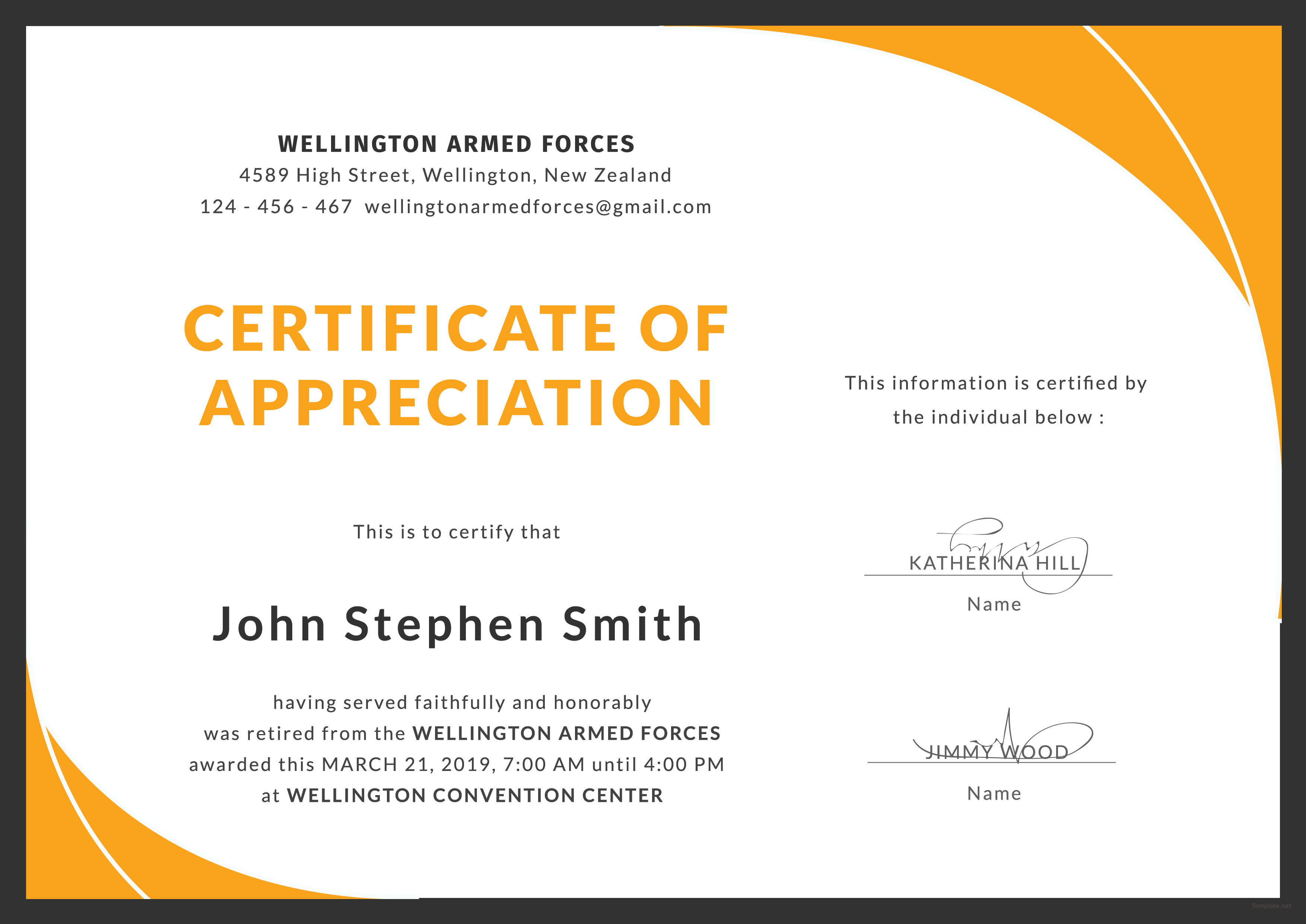 free retirement certificate template in adobe photoshop illustrator retirement certificate templates free