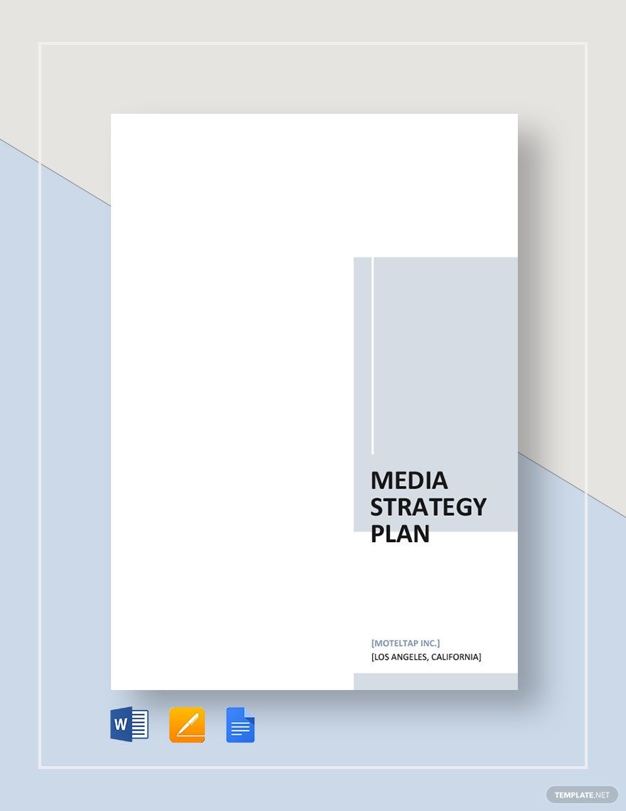 Media Strategy Plan Template