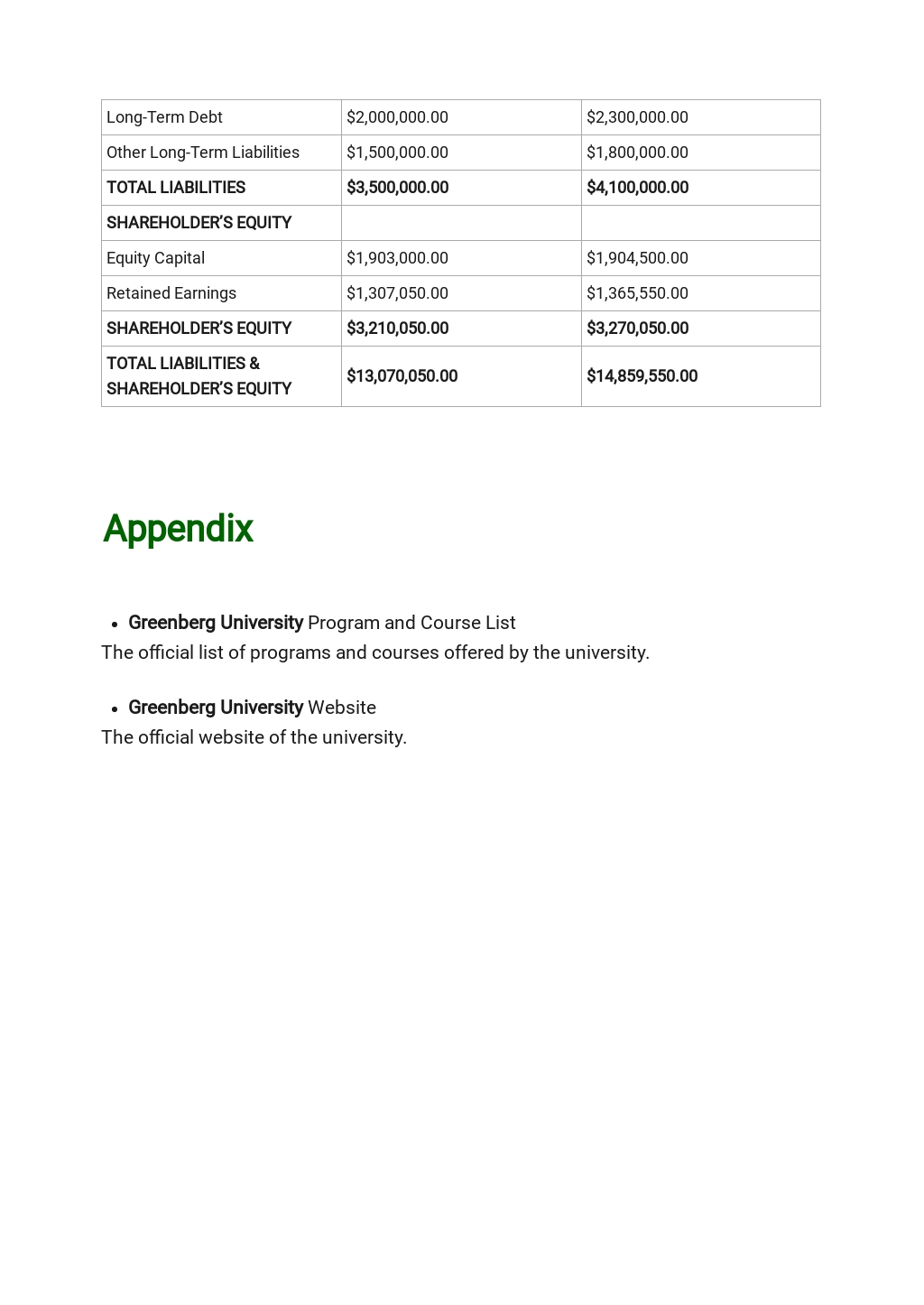 Modern Business Plan Template Google Docs Word Apple Pages PDF