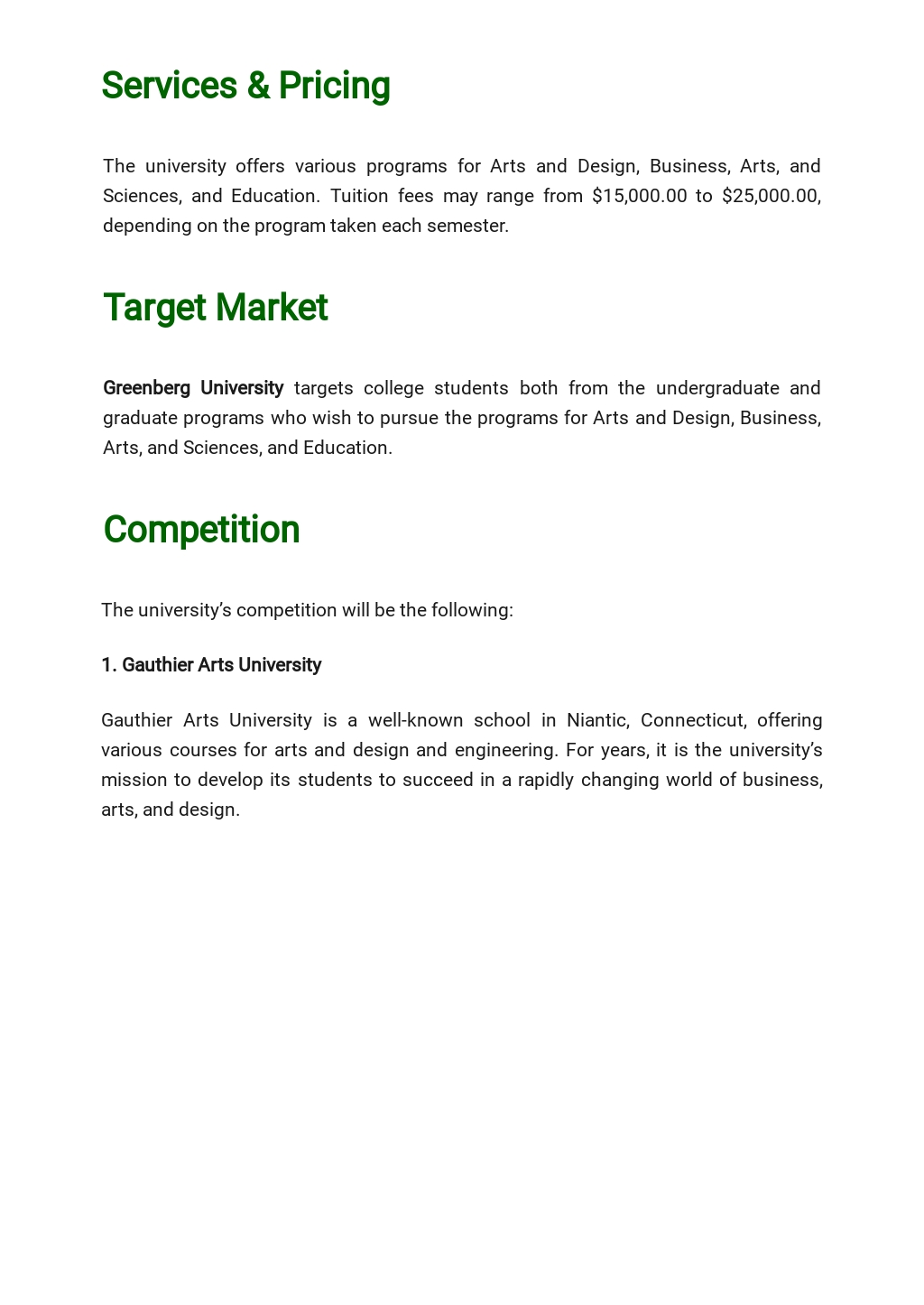 Modern Business Plan Template - Google Docs, Word, Apple Pages, PDF ...