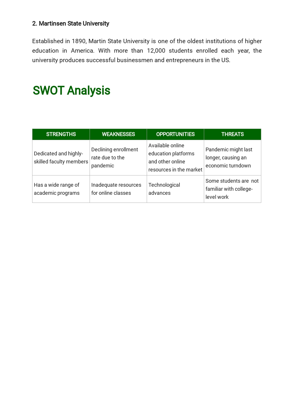 Modern Business Plan Template Google Docs Word Apple Pages PDF