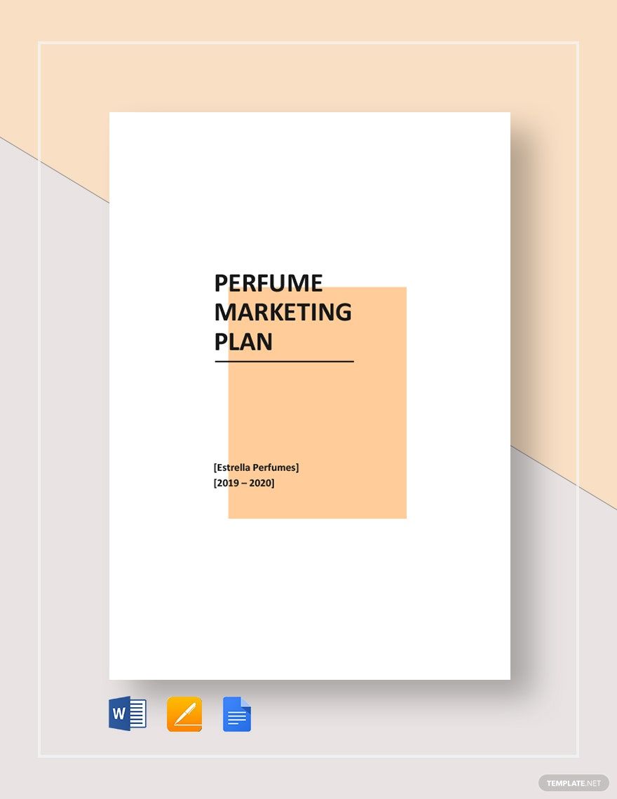 Perfume Marketing Plan Template
