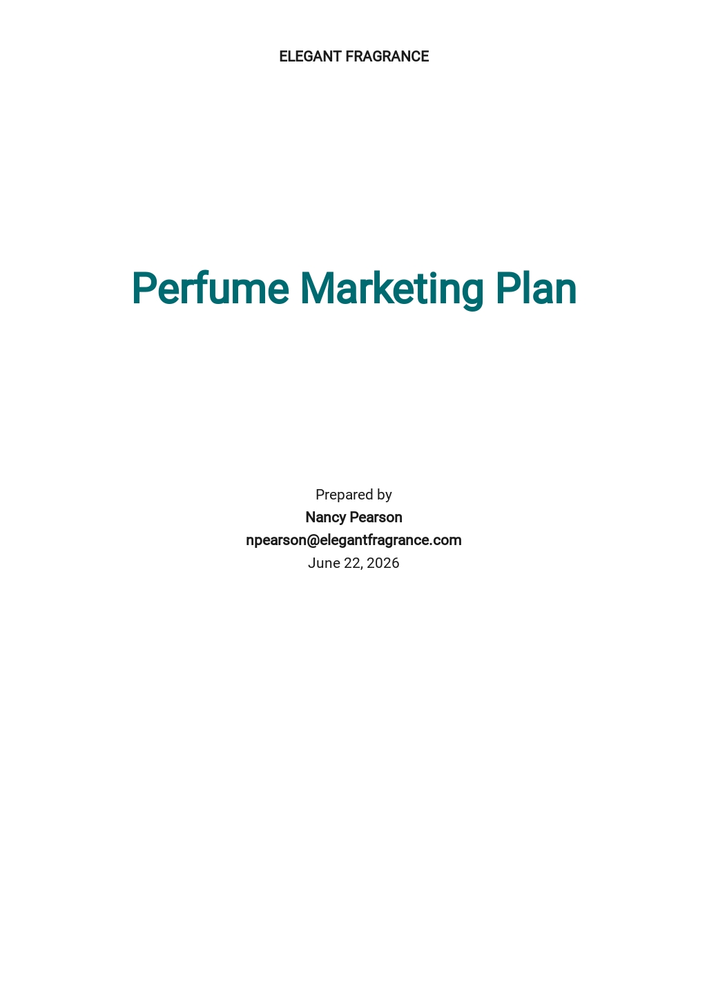 perfume sales business plan