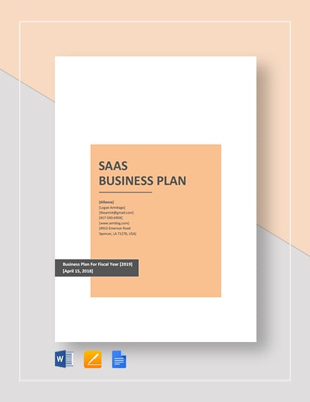 Saas Business Plan Template  Word  Google Docs  Apple Pages