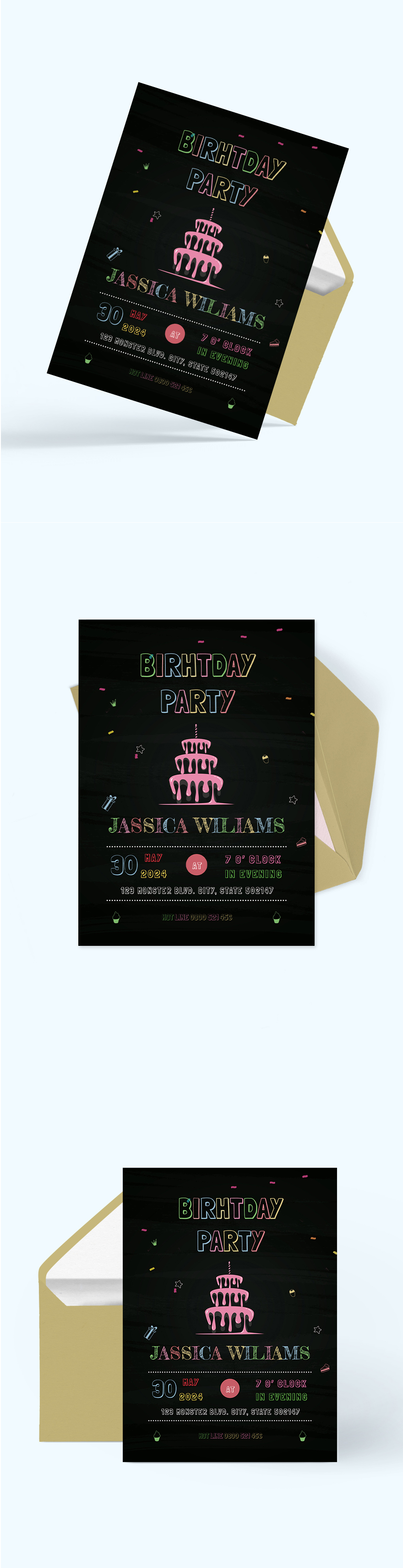 Chalkboard Housewarming Invitation Template Word, PSD, Publisher