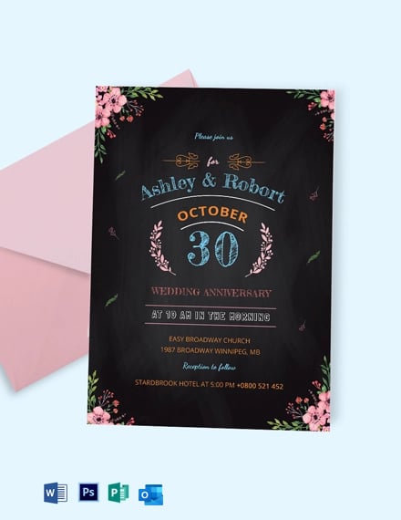 wedding anniversary invitation