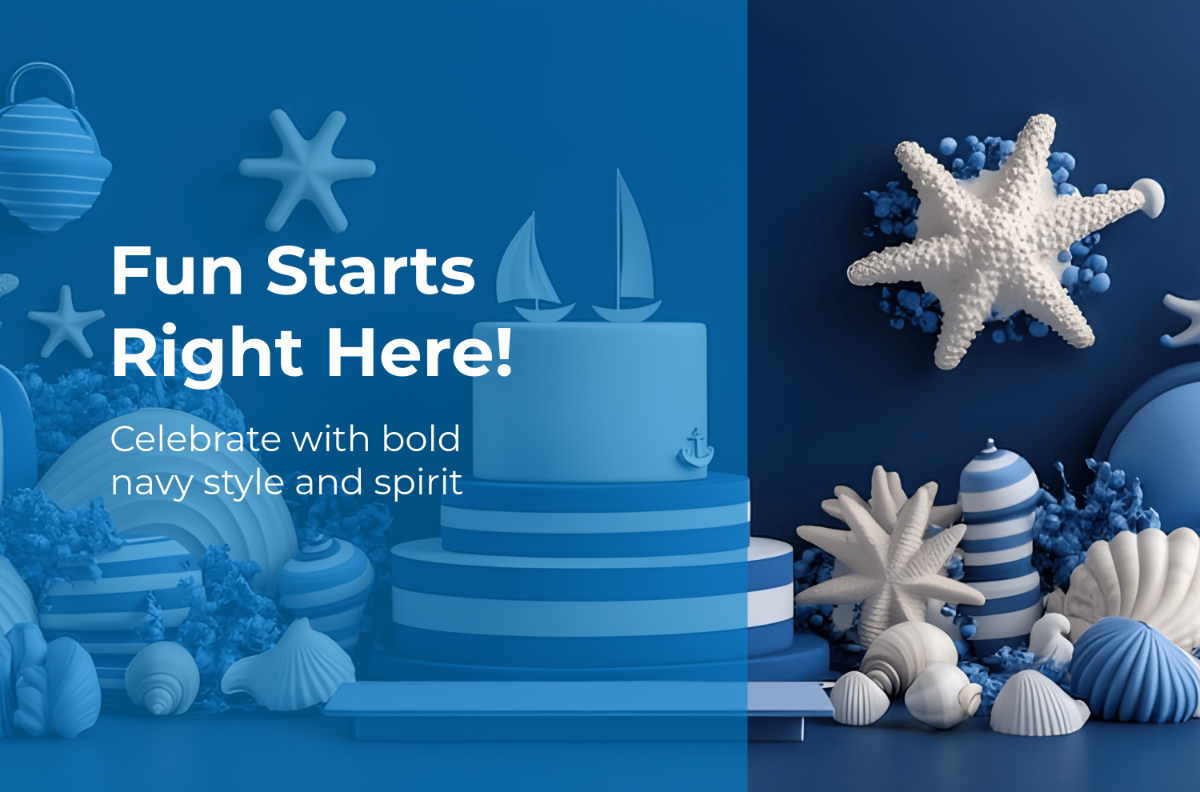 Free Navy Birthday Banner Template to Edit Online