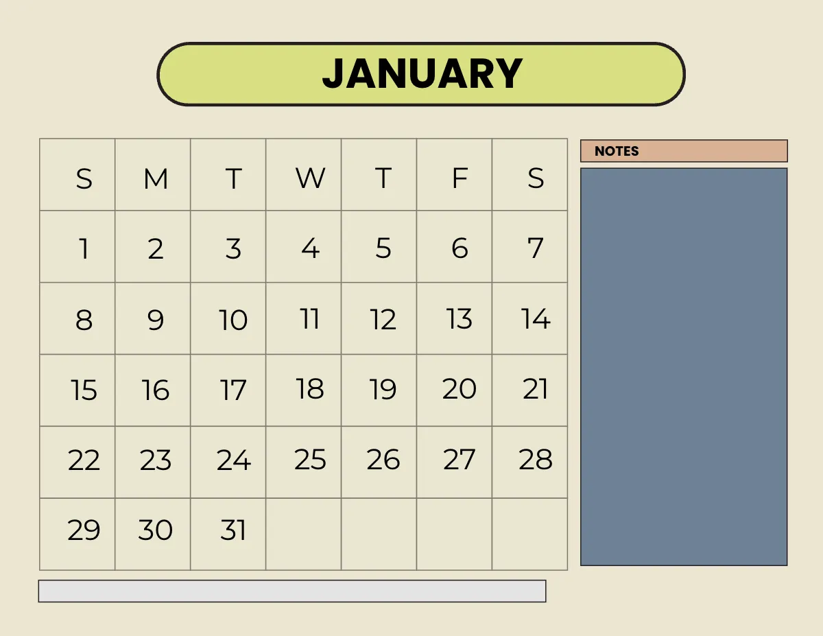Free Simple Year 2023 Calendar Template to Edit Online
