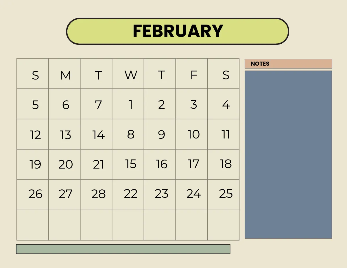 Free Simple Year 2023 Calendar Template to Edit Online