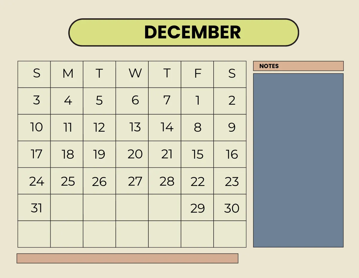 Free Simple Year 2023 Calendar Template to Edit Online