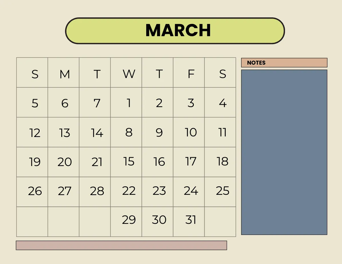 Free Simple Year 2023 Calendar Template to Edit Online