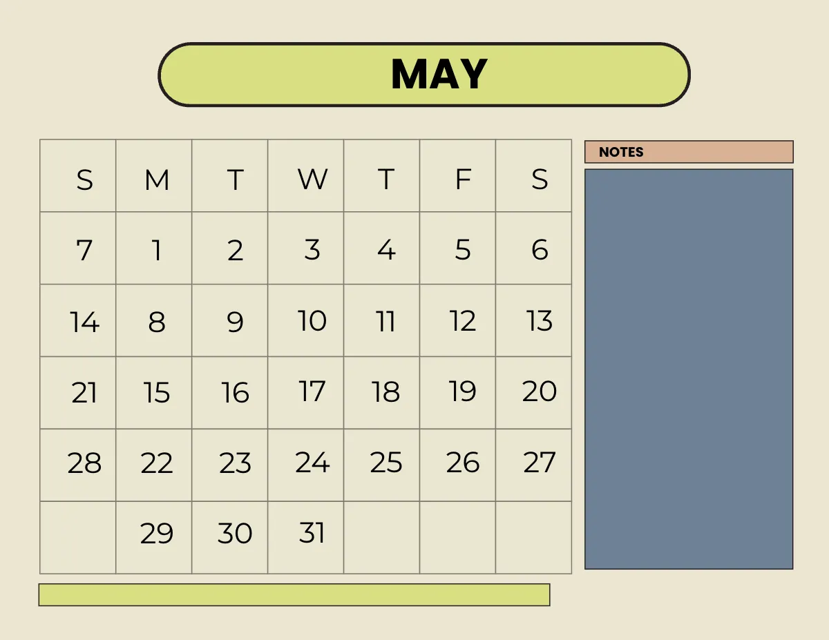 Free Simple Year 2023 Calendar Template to Edit Online