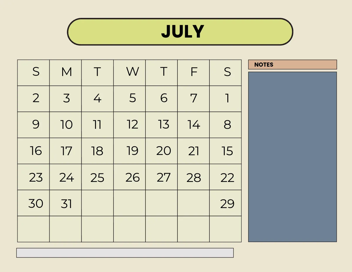 Free Simple Year 2023 Calendar Template to Edit Online