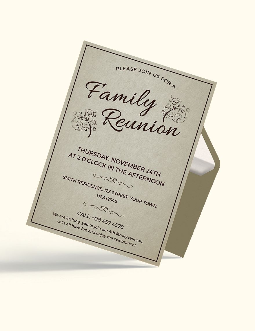 Family Reunion Invitation Template
