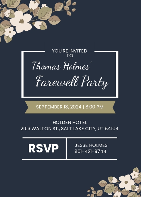 FREE School Farewell Party Invitation Template - Word (DOC) | PSD ...