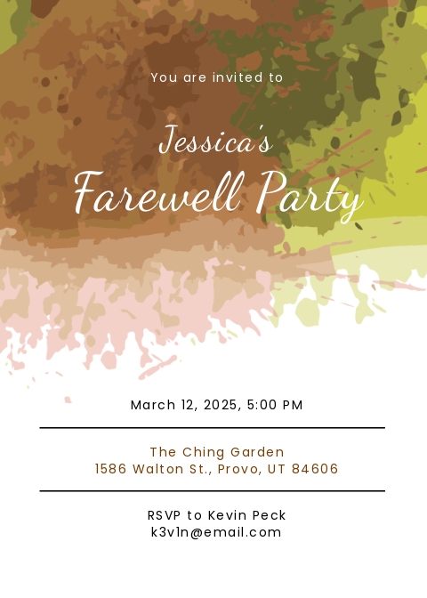 FREE School Farewell Party Invitation Template Word (DOC) PSD
