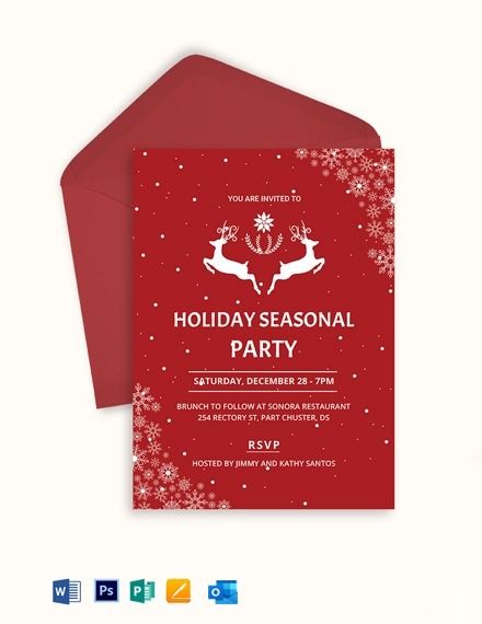 free download holiday party invitation templates word