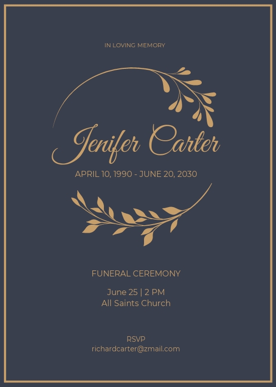 Funeral Invitation Card Template.jpe