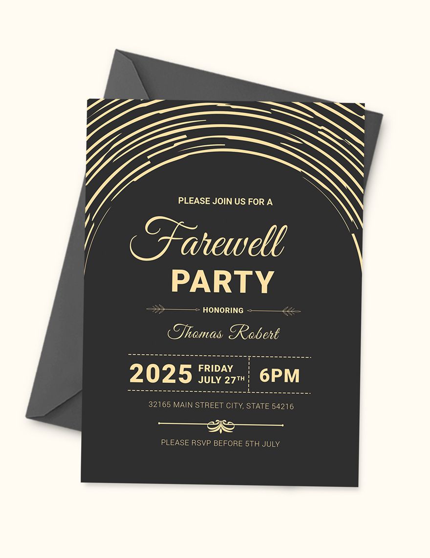 Modern Farewell Party Invitation