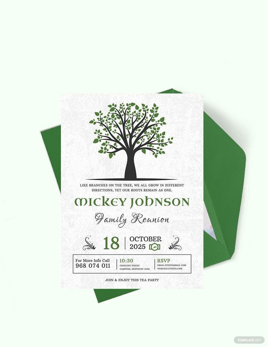 Old Family Printable Family Reunion Invitation Template