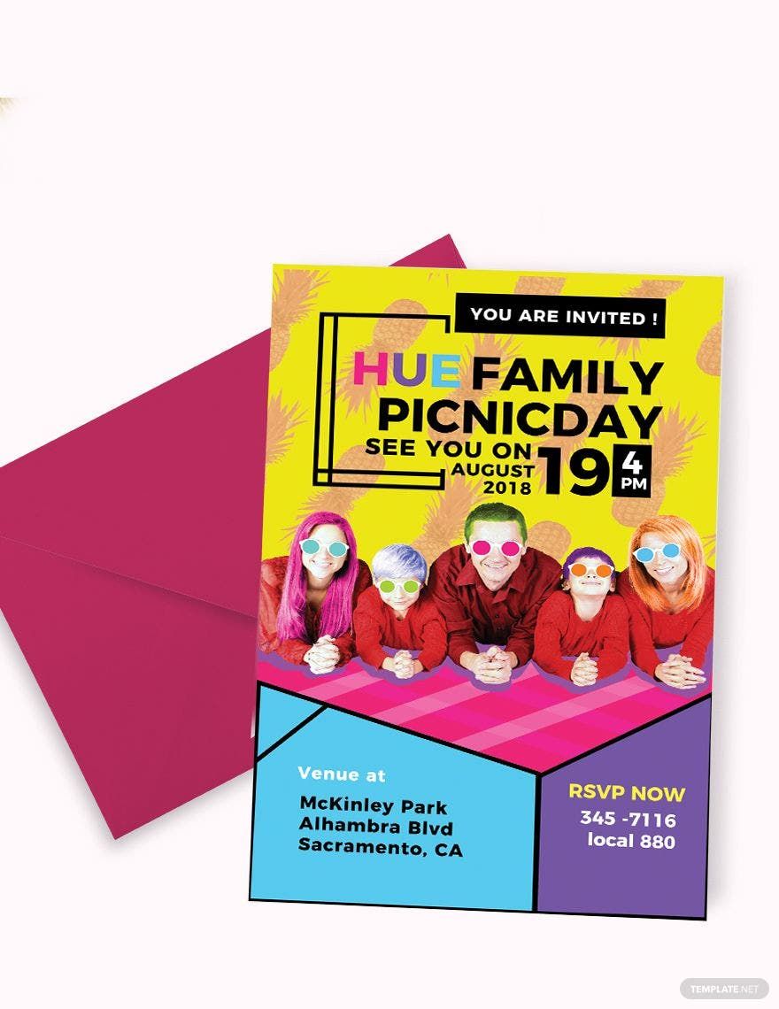 Free Family Picnic Invitation Template