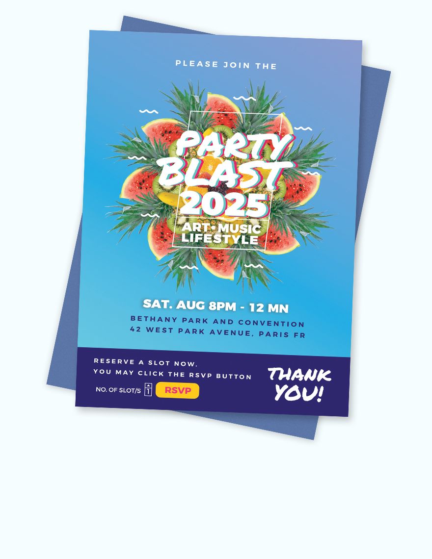 Party Blast Invitation Template