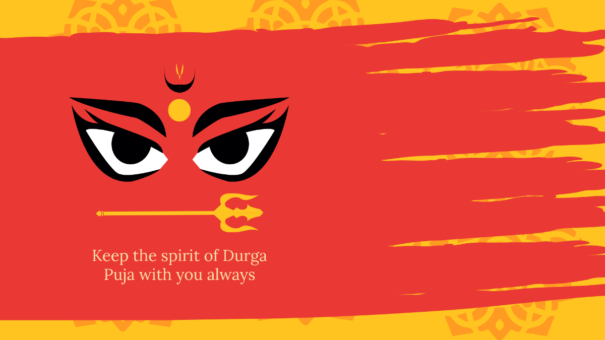 Free Durga Puja Wallpaper Background Template to Edit Online