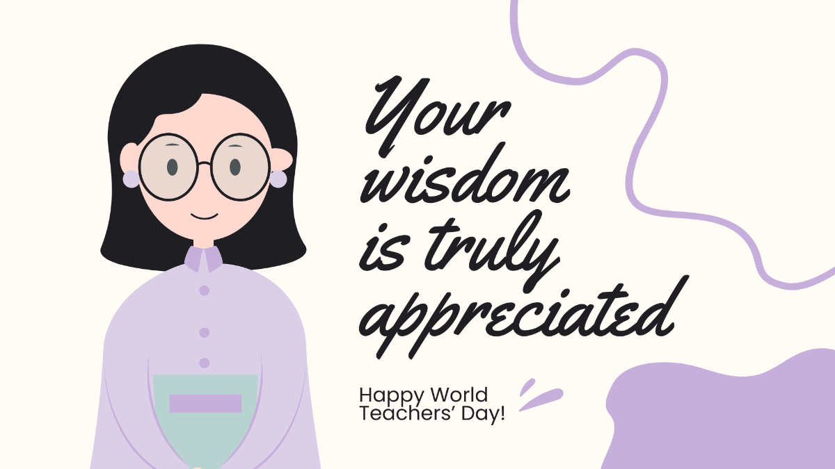 World Teachers’ Day Greeting Card Background Template