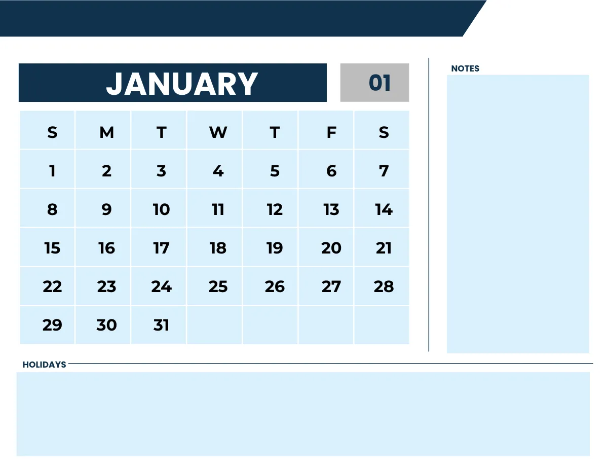 Free Printable Year 2023 Monthly Calendar Template to Edit Online