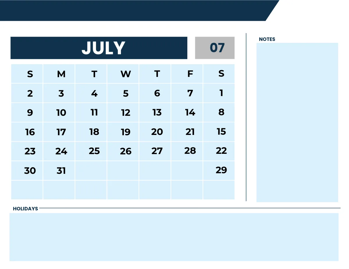 Free Printable Year 2023 Monthly Calendar Template to Edit Online